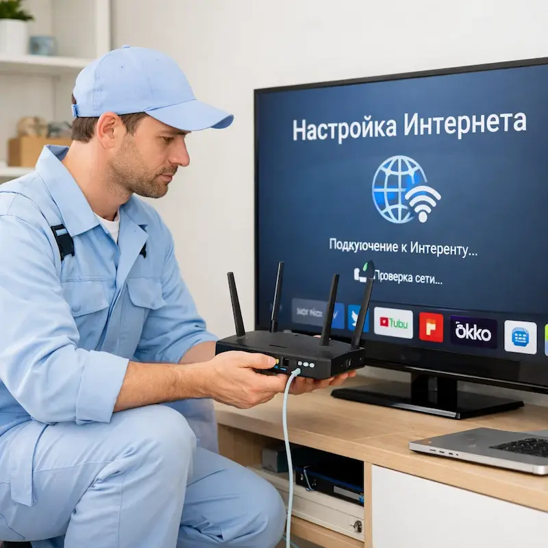 Настройка интернета на телевизоре в посёлке Электроугли