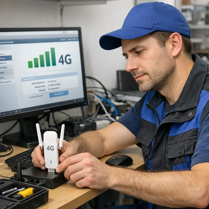 Настройка LTE модема в посёлке Электроугли