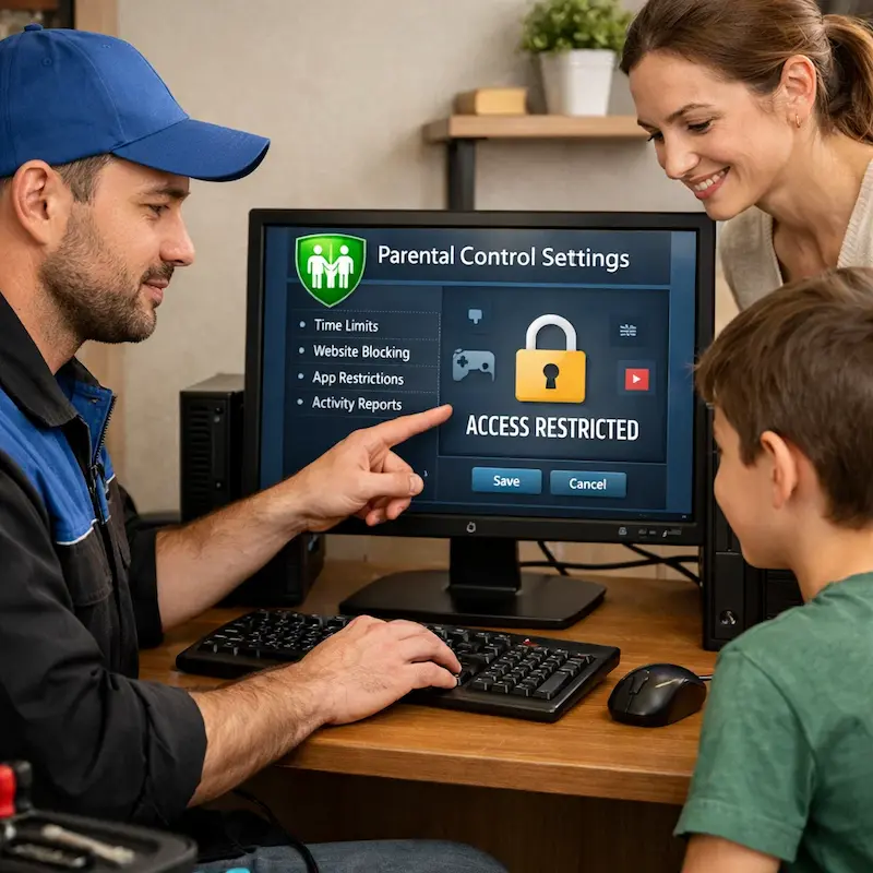 Родительский контроль на компьютере и ноутбуке в посёлке Электроугли